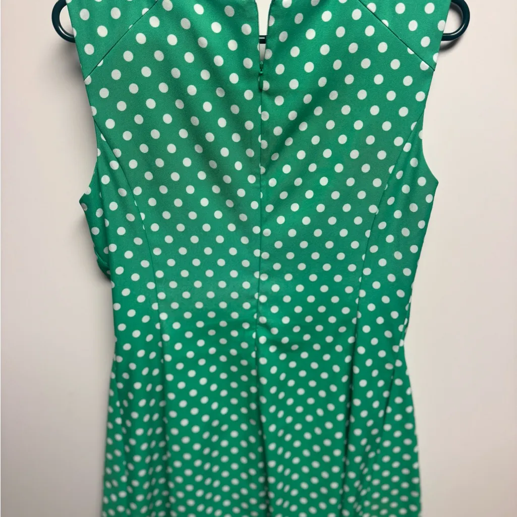 Green Polka Dot Midi Dress‎ Size 14 - Image 7