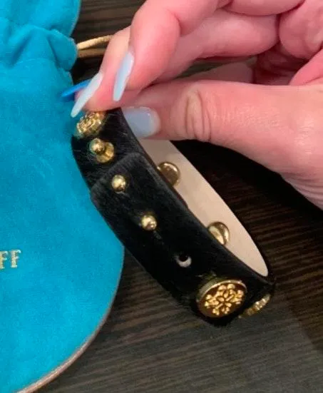 Rustic Cuff  Black Bracelet - Image 3