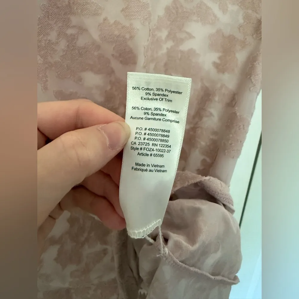 Wifred Tarascon Pamona Light Pink Burnout Textured Tee T - Image 7