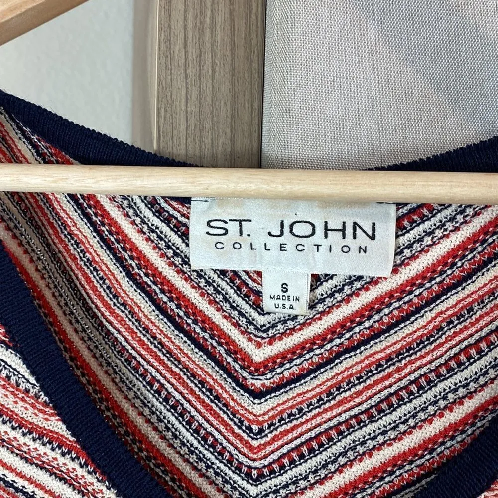 St. John chevron sleeveless blouse - Image 2