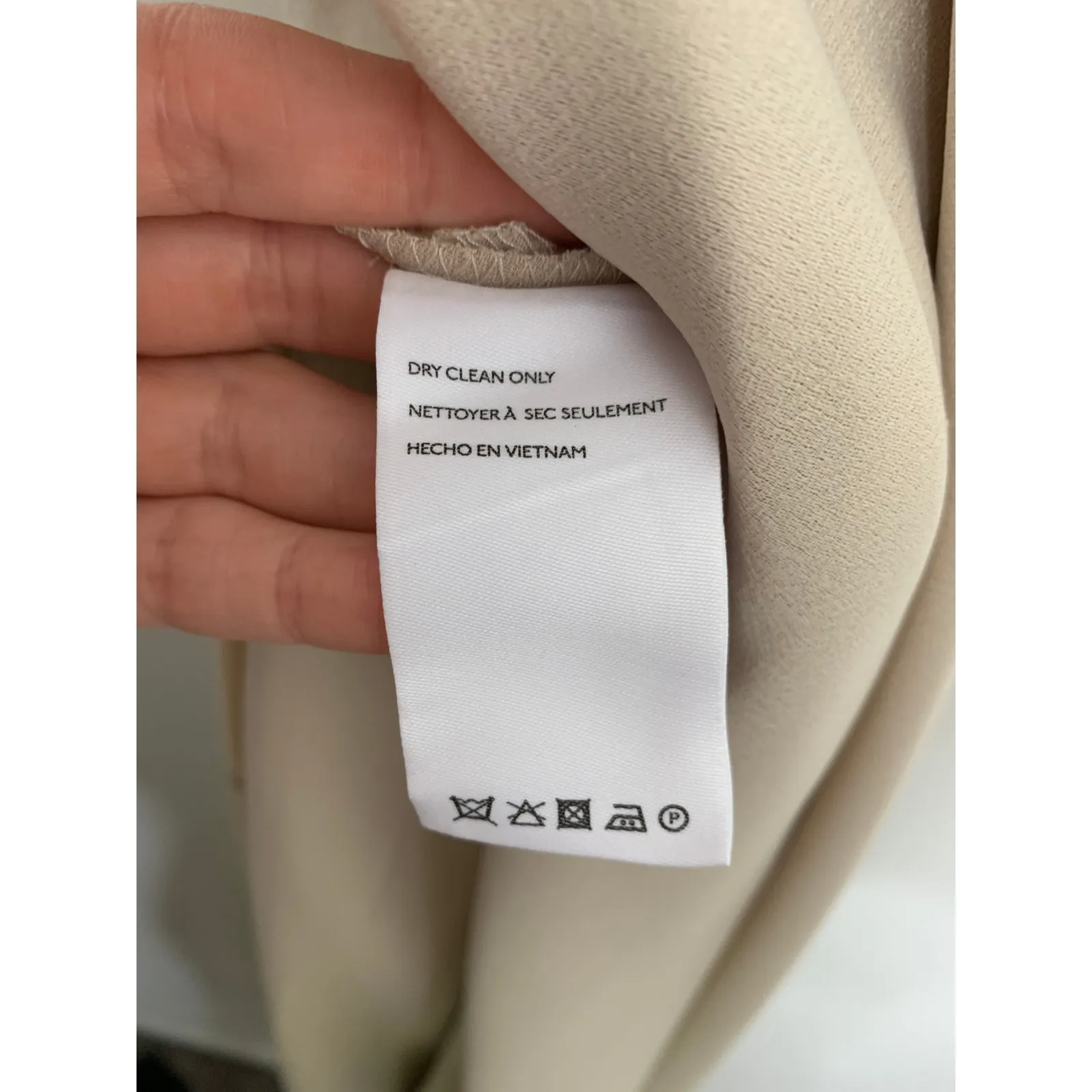 BHLDN Freya Satin Charmeuse Dress in Oyster Neutral Nude Womens US14 New - Image 14