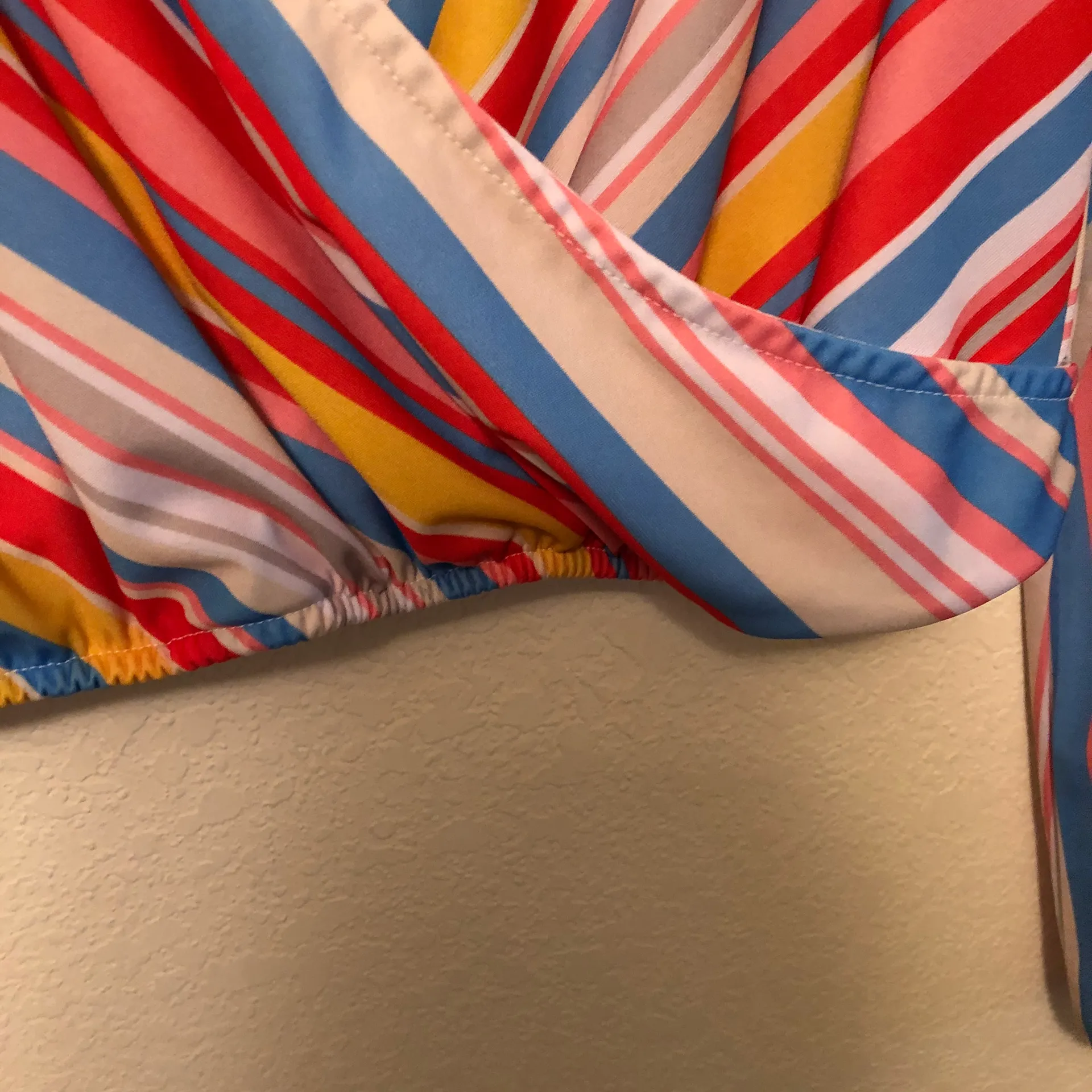 Multicolor Long Sleeve Crop Elastic Waist 14 - Image 4