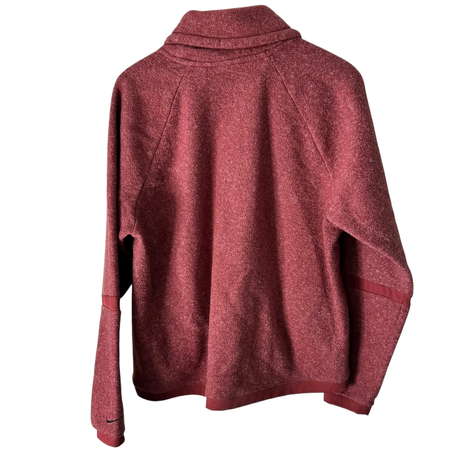 Nike‎ Therma-FIT Pullover Hoodie Women's Large Red Heathered Drawstring - Image 9