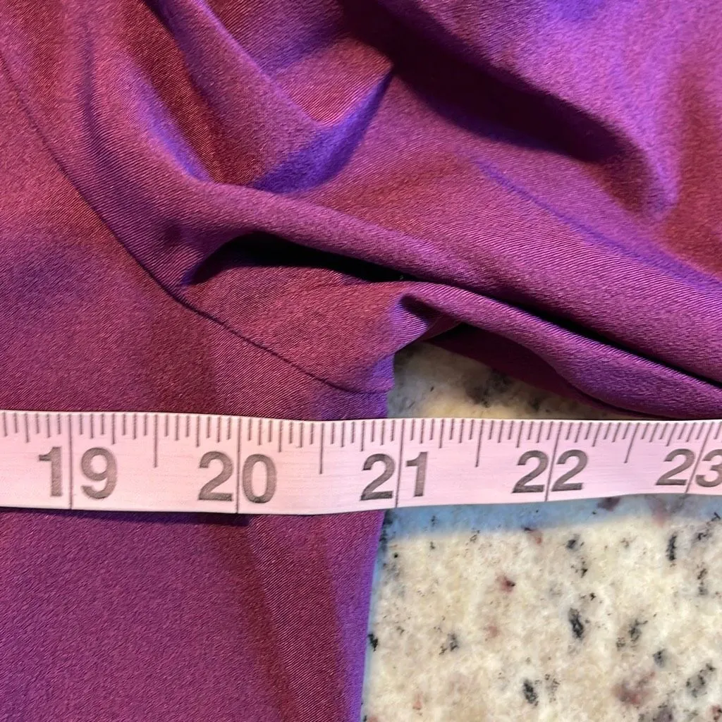 J. CREW Ruffleneck Mini Shift Dress Purple Plum Long Sleeve Lined Size‎ 10 - Image 8