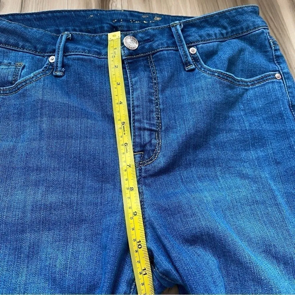 7 for All Mankind Tower Straight Cropped Blue Jeans - Image 7