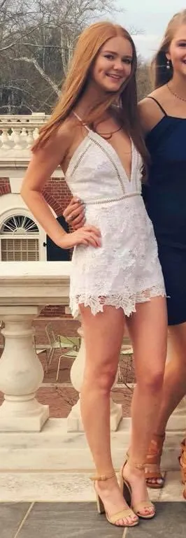 by the way. Rory Lace Romper in White - Image 4