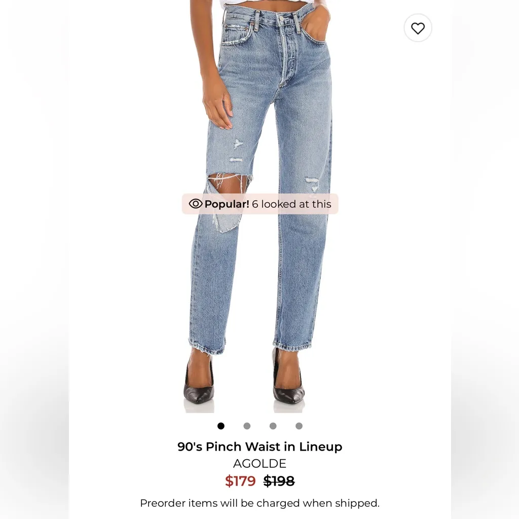 AHOLDE 90’s Pinch Waist in Lineup Size 26 - Image 2