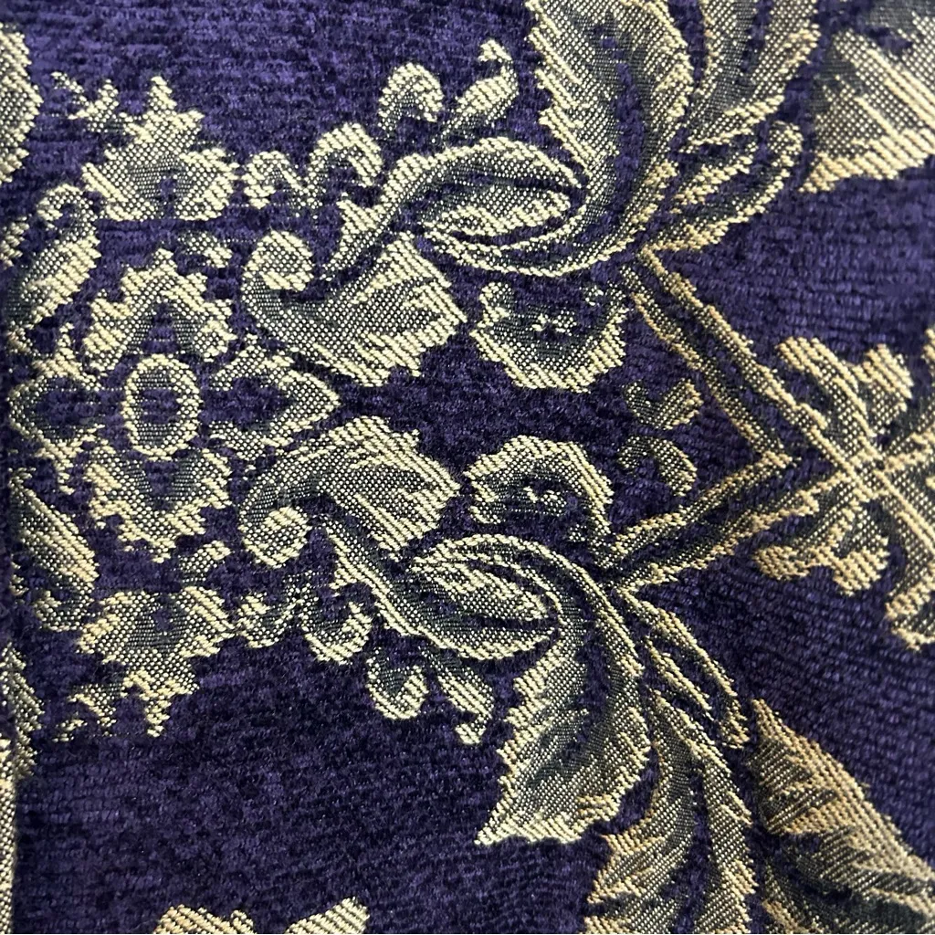 NWT Studio Works Purple & Gold Jaquard Floral Button Up Blazer/Jacket Size Small - Image 11