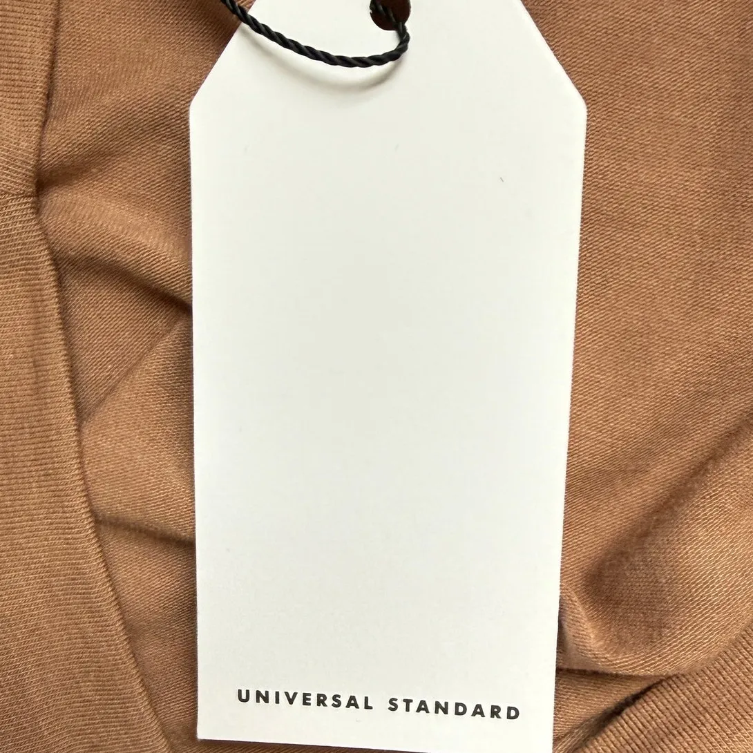 NWT Universal Standard Sz XS Asymmetrical Neckline Long Sleeve Tee Top Brown - Image 6