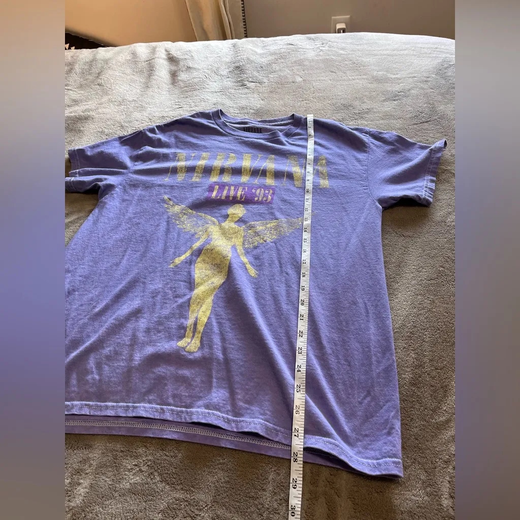 NIRVANA Live ‘93 In Utero Purple Music Band Tee Unisex Concert Merch Sz L EUC - Image 5