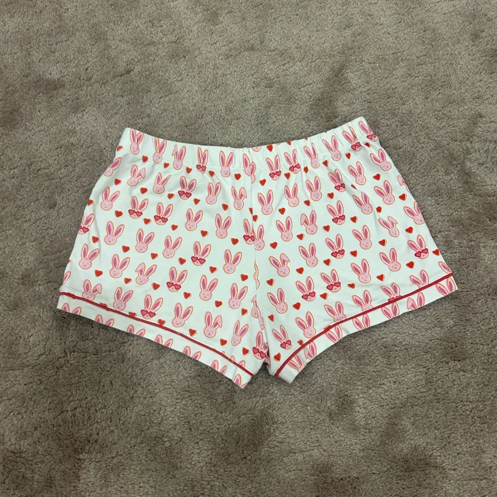 Roller Rabbit Pink Lovestruck Bunny Polo Pajamas Preppy Valentine’s Day - Image 9