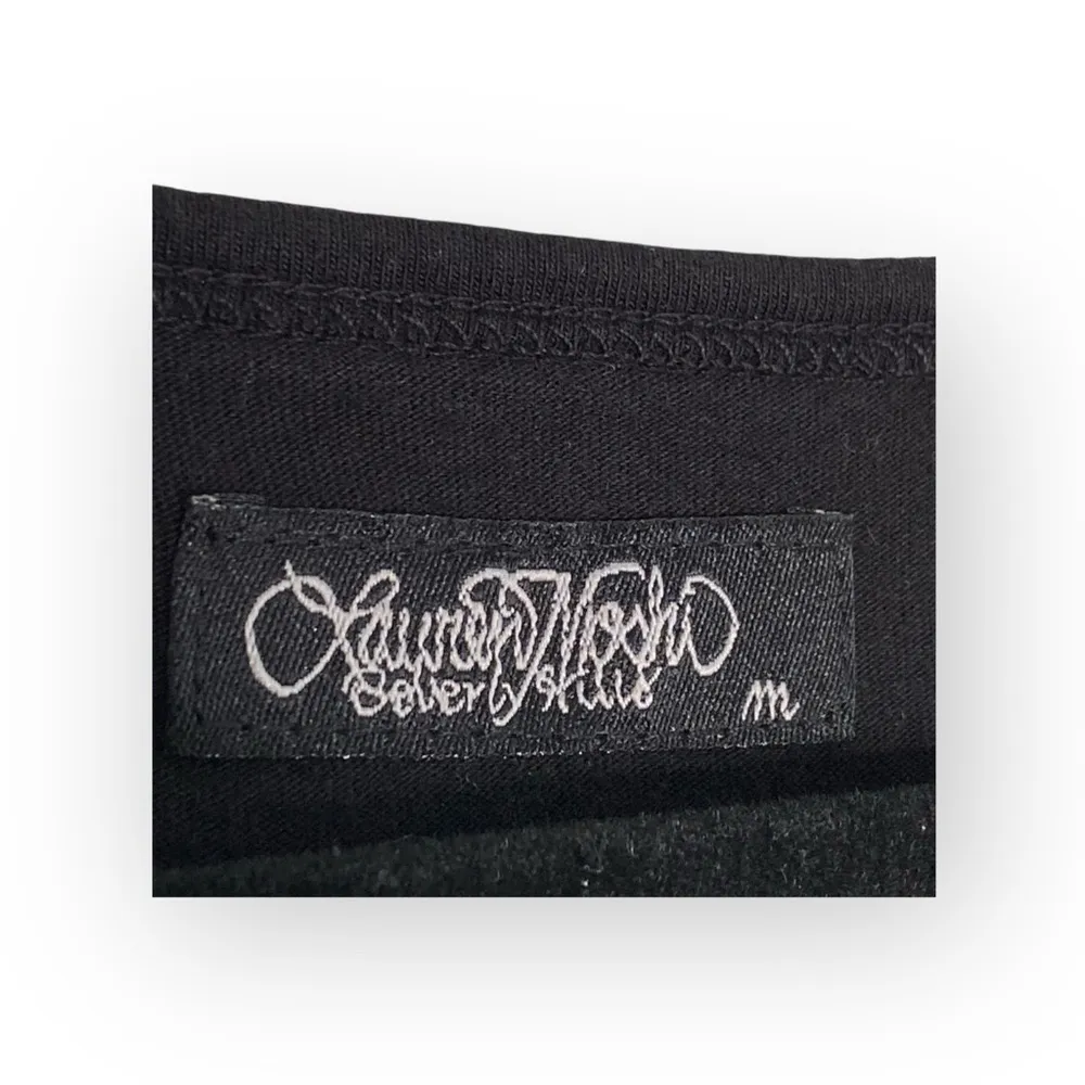 Rare: new Lauren Moshi ✌︎︎ Wanderlust Feather Steer Skull Tee Shirt ✌︎︎ Raw Hem - Image 5