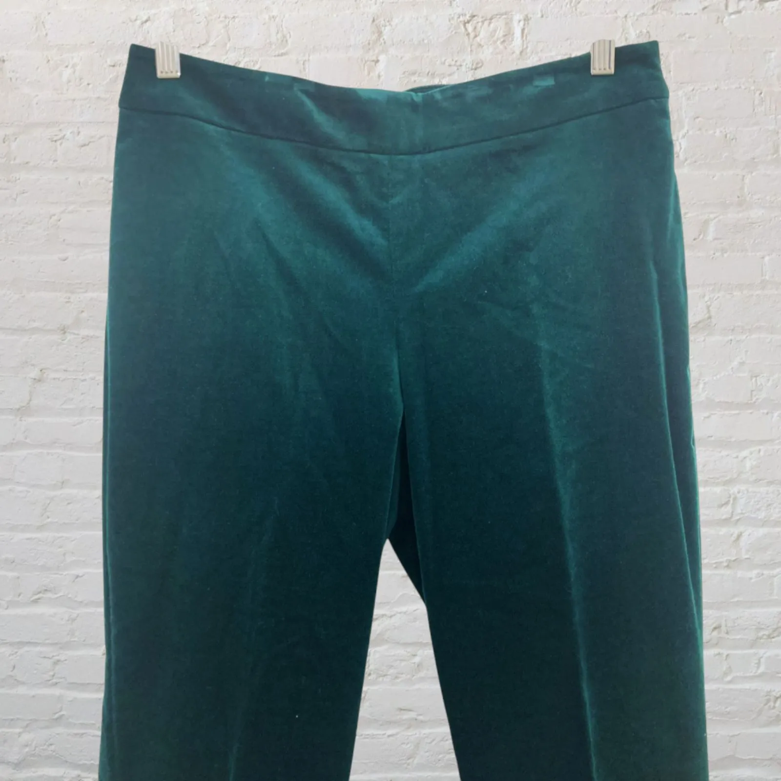 Talbots Velvet Slim Ankle Pants 4 Curvy Fit Emerald Green NWT - Image 5