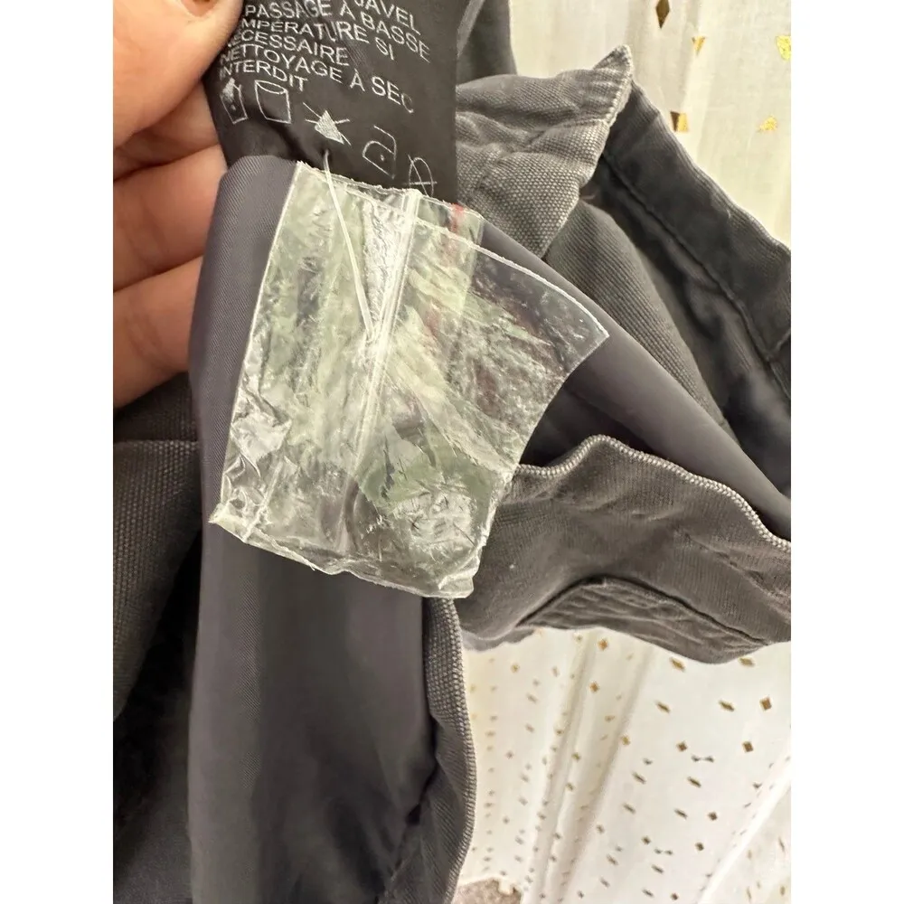 Jack By BB Dakota Cinch Waist Oversized Pockets Full Zip Cargo Utility Jacket L - Image 7