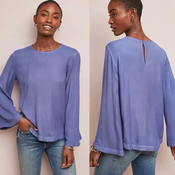 Anthropologie Cloth and Stone Long Bell Sleeve Top NWT - Image 2