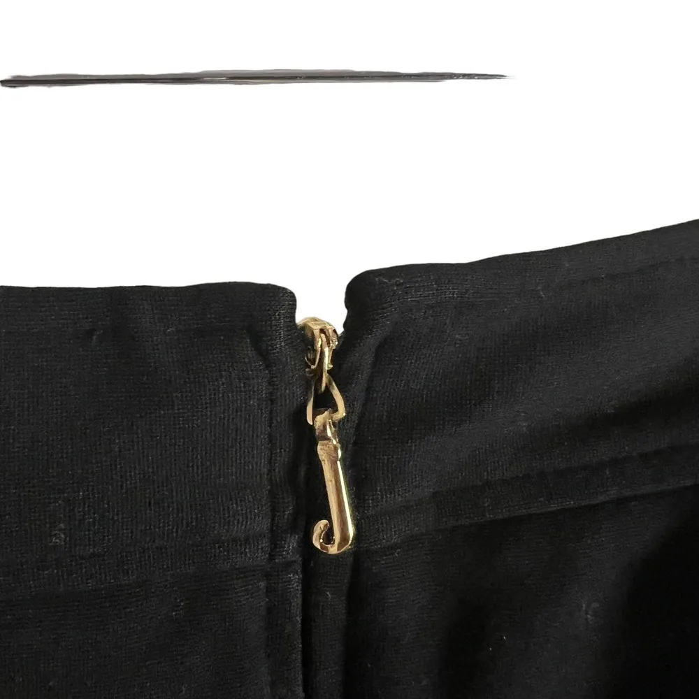 Juicy Couture Black Sailor Button Pleated A-Line Mini Skirt Y2K Size 2 - Image 3