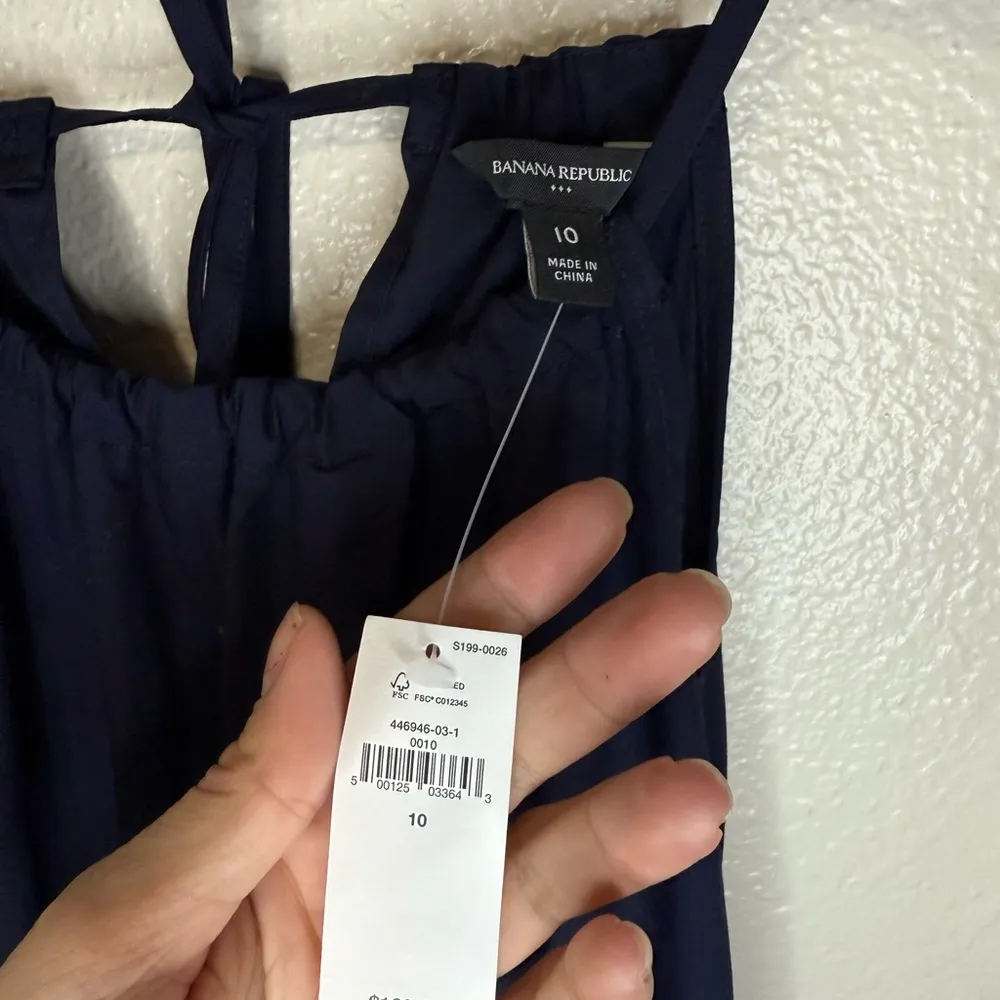 New NWT Banana republic navy blue Sleeveless Dress - Image 2