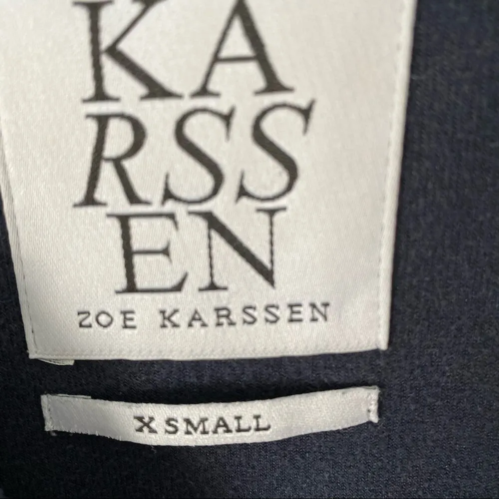 Zoe Karssen Kiss Kiss Bang Bang Navy Blue Velour Jogger Tracksuit Sweatsuit XS S - Image 6