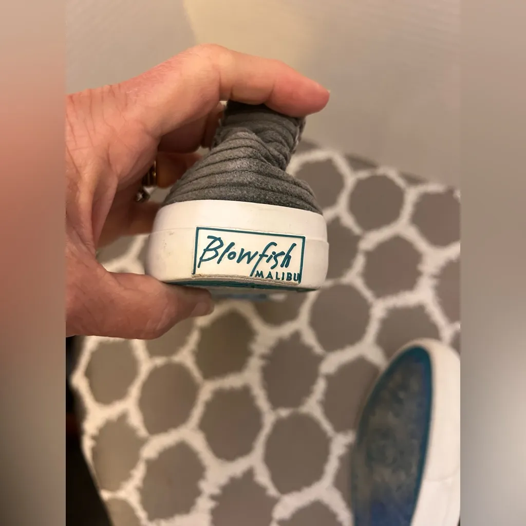 Blowfish Women's Brown Gray Corduroy Slip-On Sneakers retro boho streetwear - Image 9