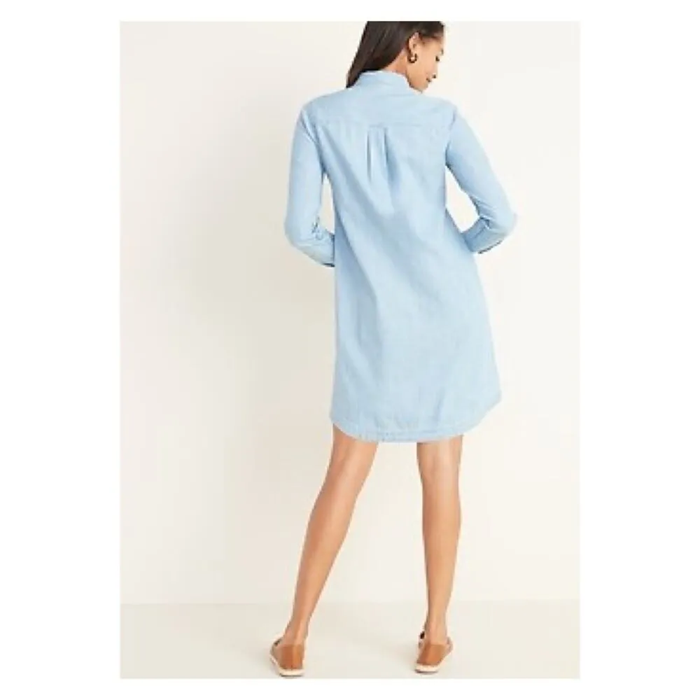 Old Navy Blue Chambray Tunic Dress Sz.S NWT - Image 2