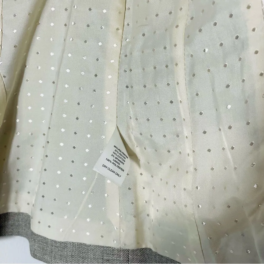 White House Black Market Gray/Light Tan 3/4 Sleeve Blazer Size 00 - Image 10