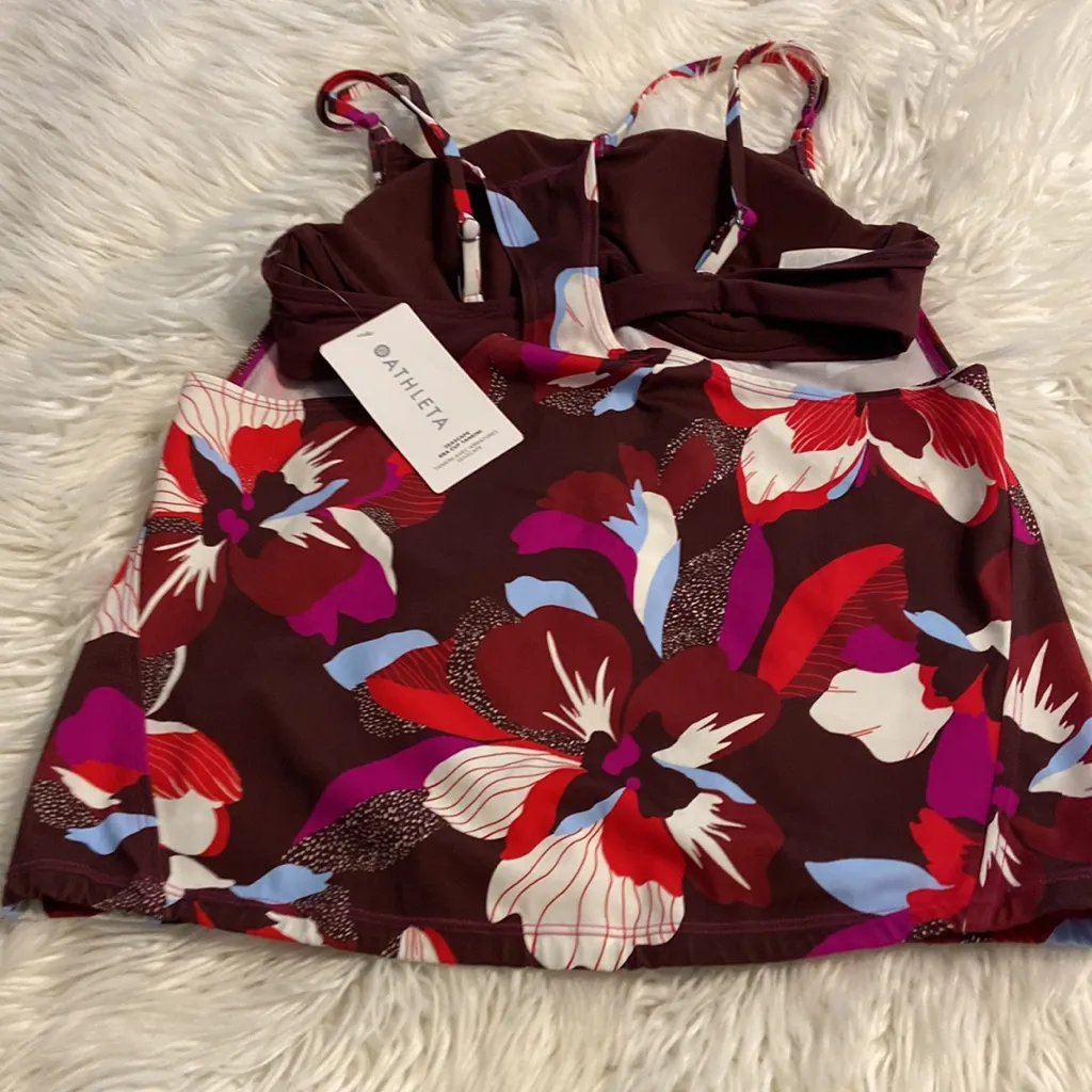 Athleta  Burgundy Bikini Top size 36 B/C brand new with tag - Image 8
