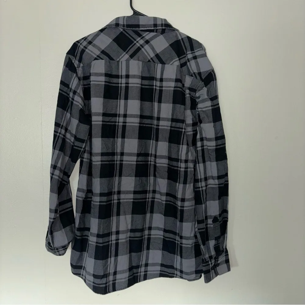Port Authority Black and Gray Checkered Flannel - Image 3