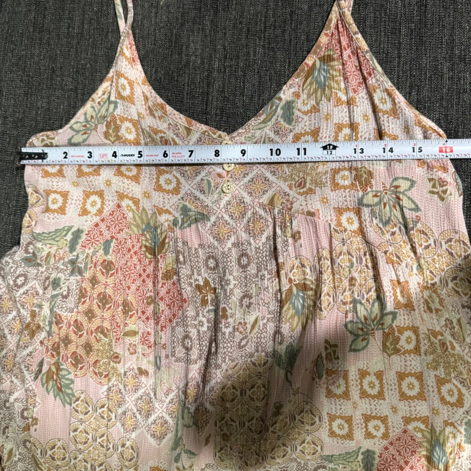 Final Touch Made in USA Floral Sundress Boho Summer Casual Dress Size M - Image 9