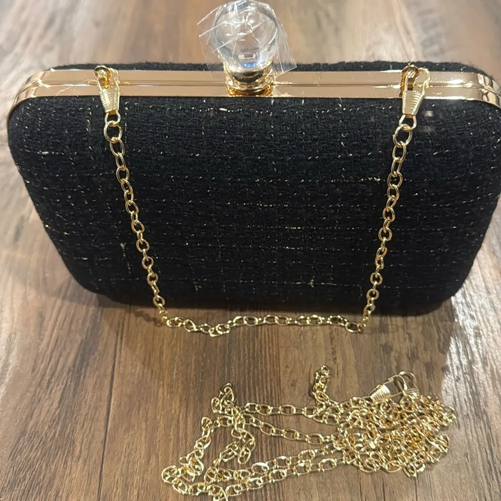 Evening Tweed Clutch Black - Image 2