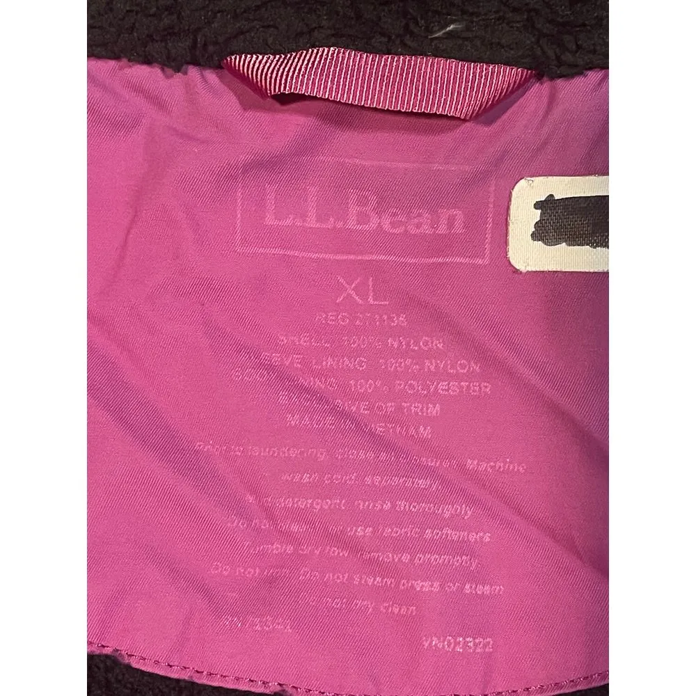 L.L. Bean‎ Pink Hooded Windbreaker Jacket Outdoor Casual Wear Size XL - Image 4