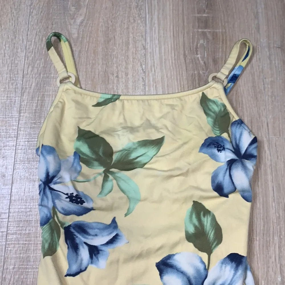 Yellow floral one piece swim suit - Image 2