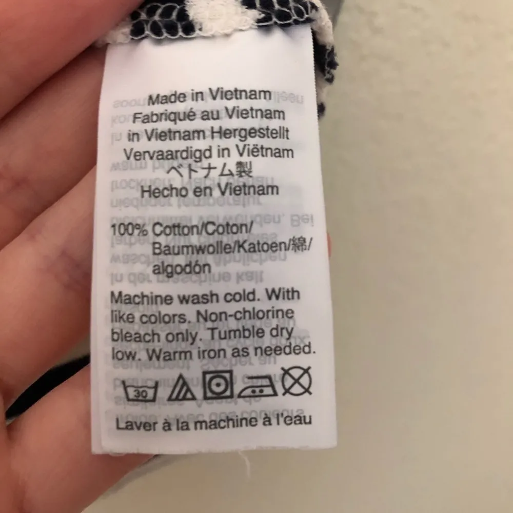 J. Crew Striped Perfect-Fit Open-Neck Tee Stripes Knit T-Shirt Cotton Small S - Image 4