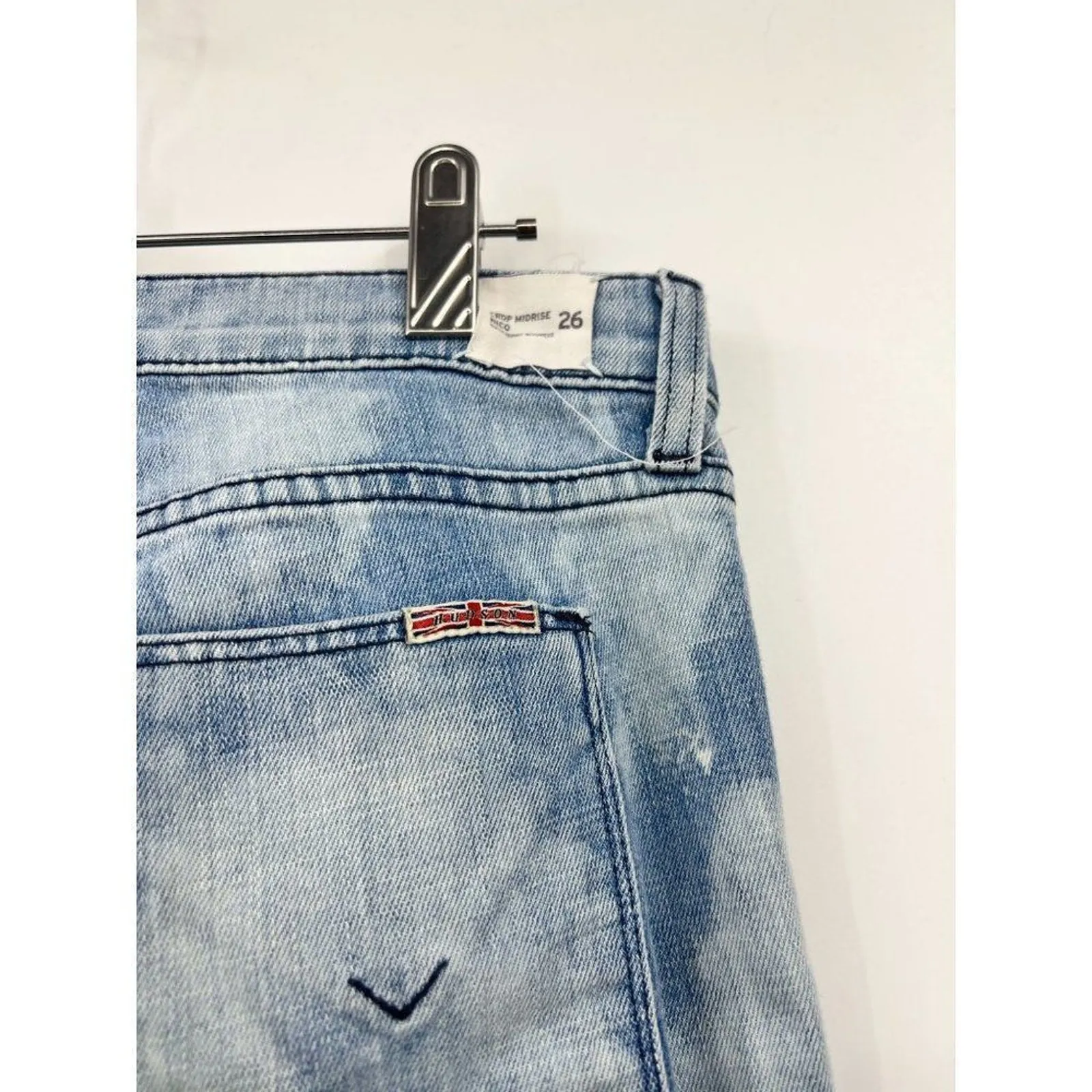 Hudson Blue Denim Pockets‎ Zipper Mid Rise Stretch Skinny Jeans Size 26 - Image 9