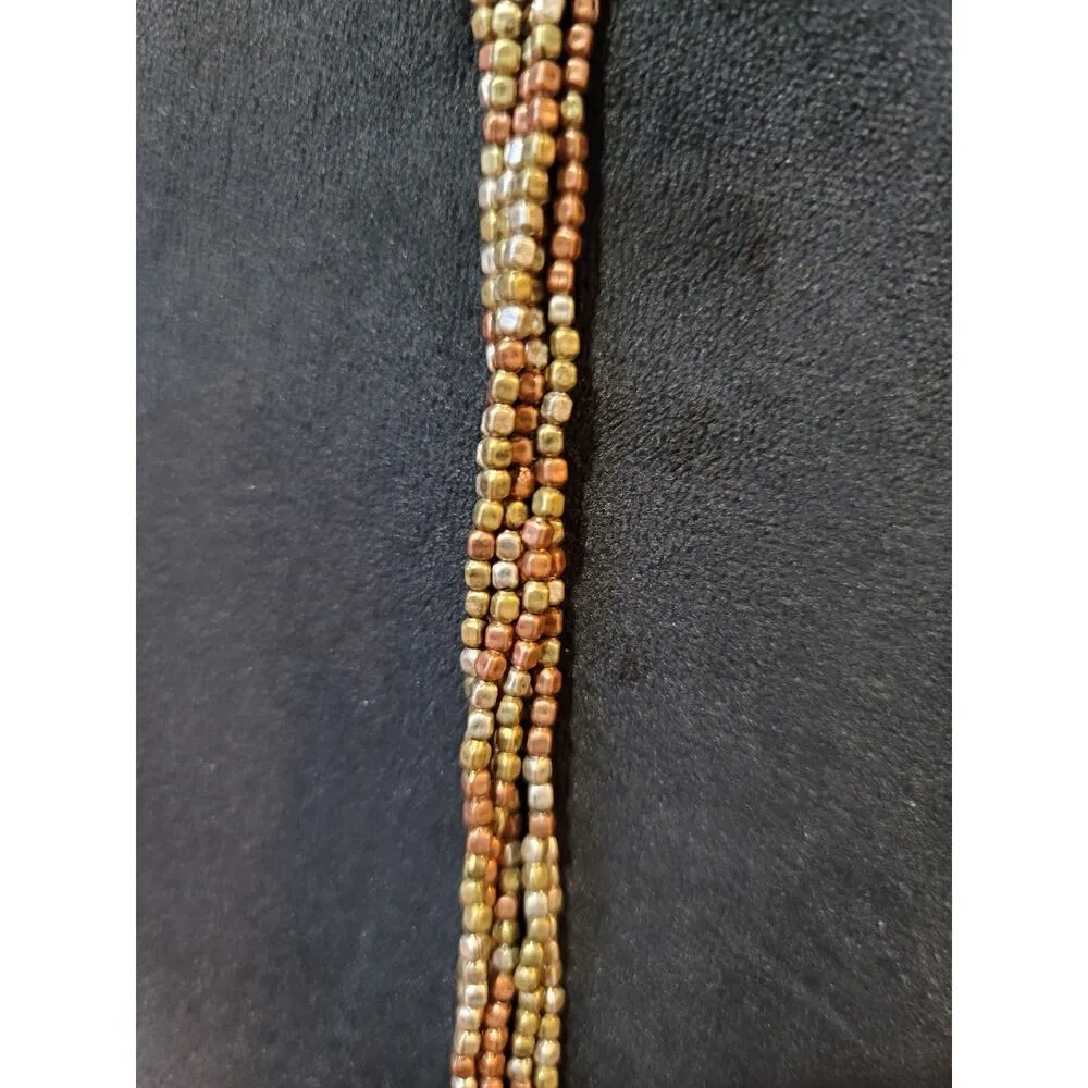 Women's Multicolor Beaded Layered Necklace With Lobster Clasp Lightweight - Image 5