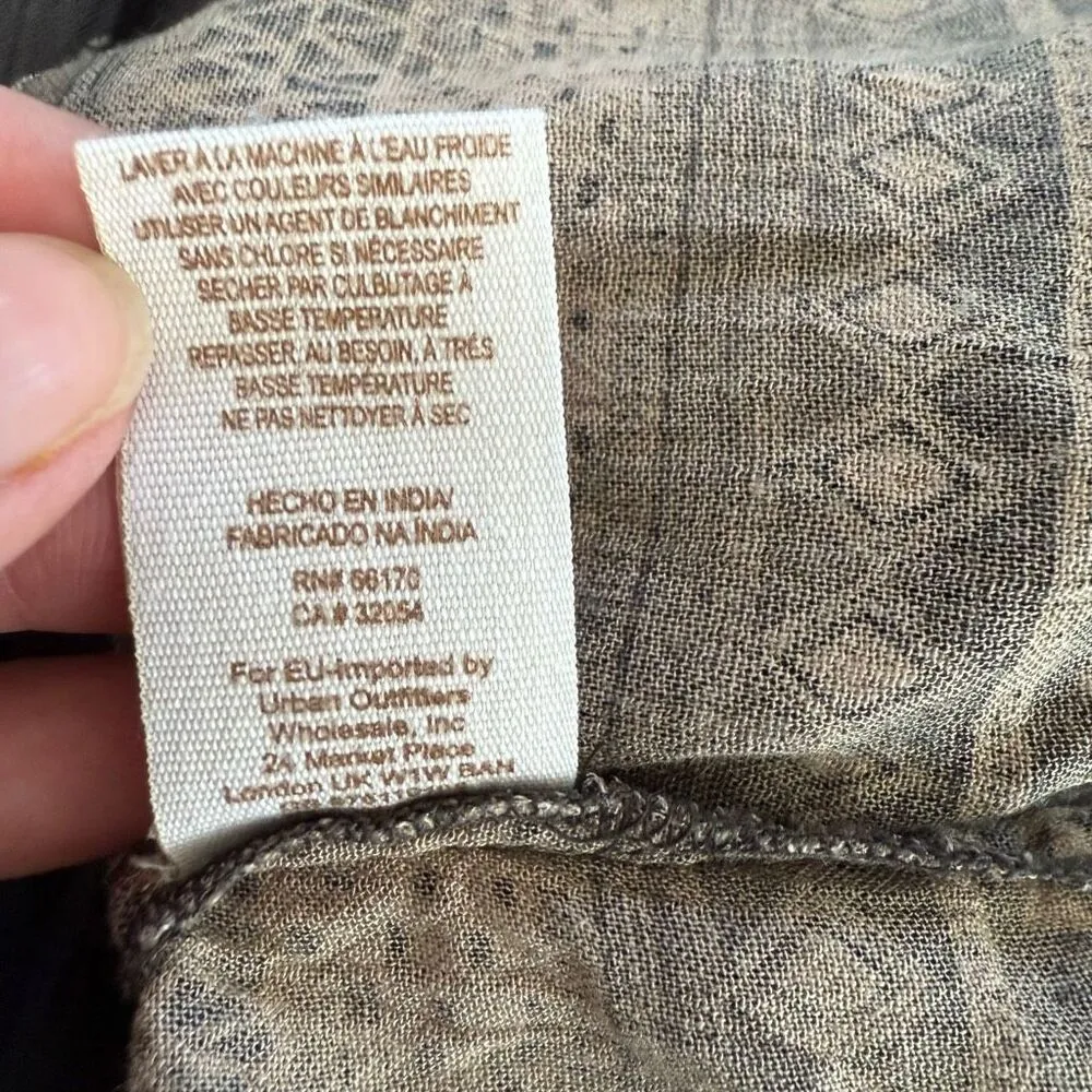 Free People Deep V Boho Jumpsuit Grey $168 S - Image 12