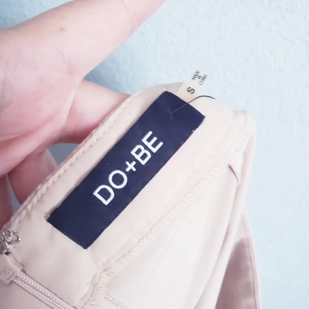 DO+BE Cream Pleated Sheer Wide Leg Pants - Image 7