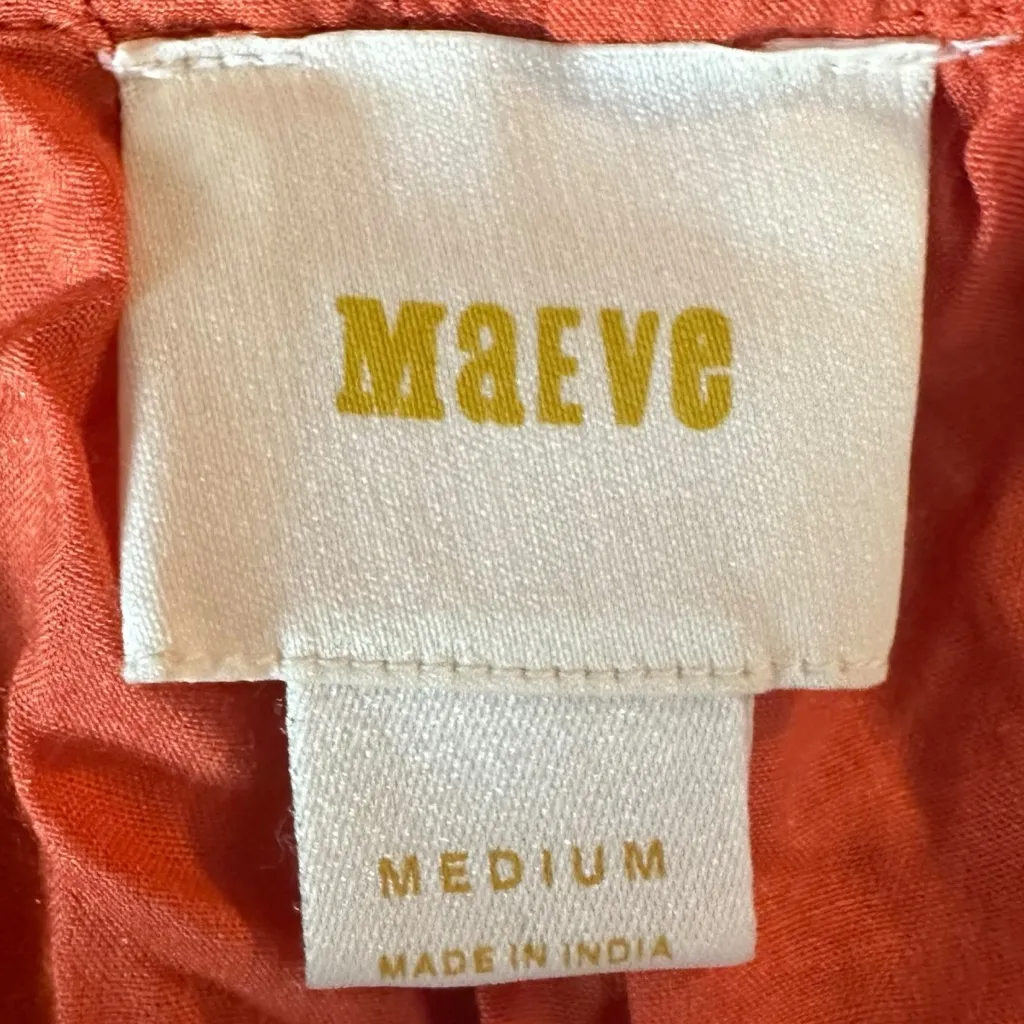 Anthropologie Maeve Bohemian Abilene Maxi Dress Terracotta Rust Resort Medium - Image 8