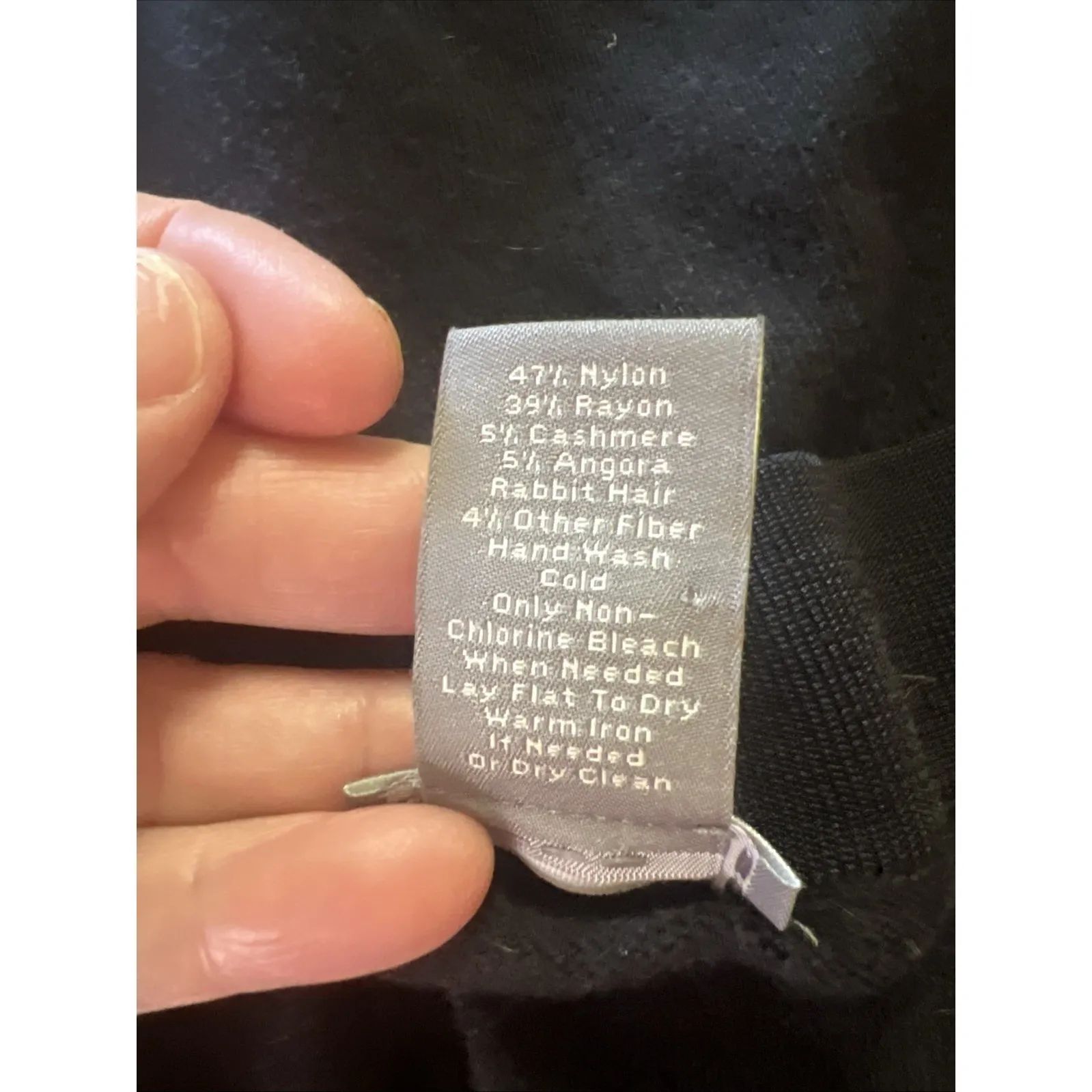 Ann Taylor Cashmere Angora Blend Sweater‎ Black Sz Med Luxury Classy Old Money - Image 5