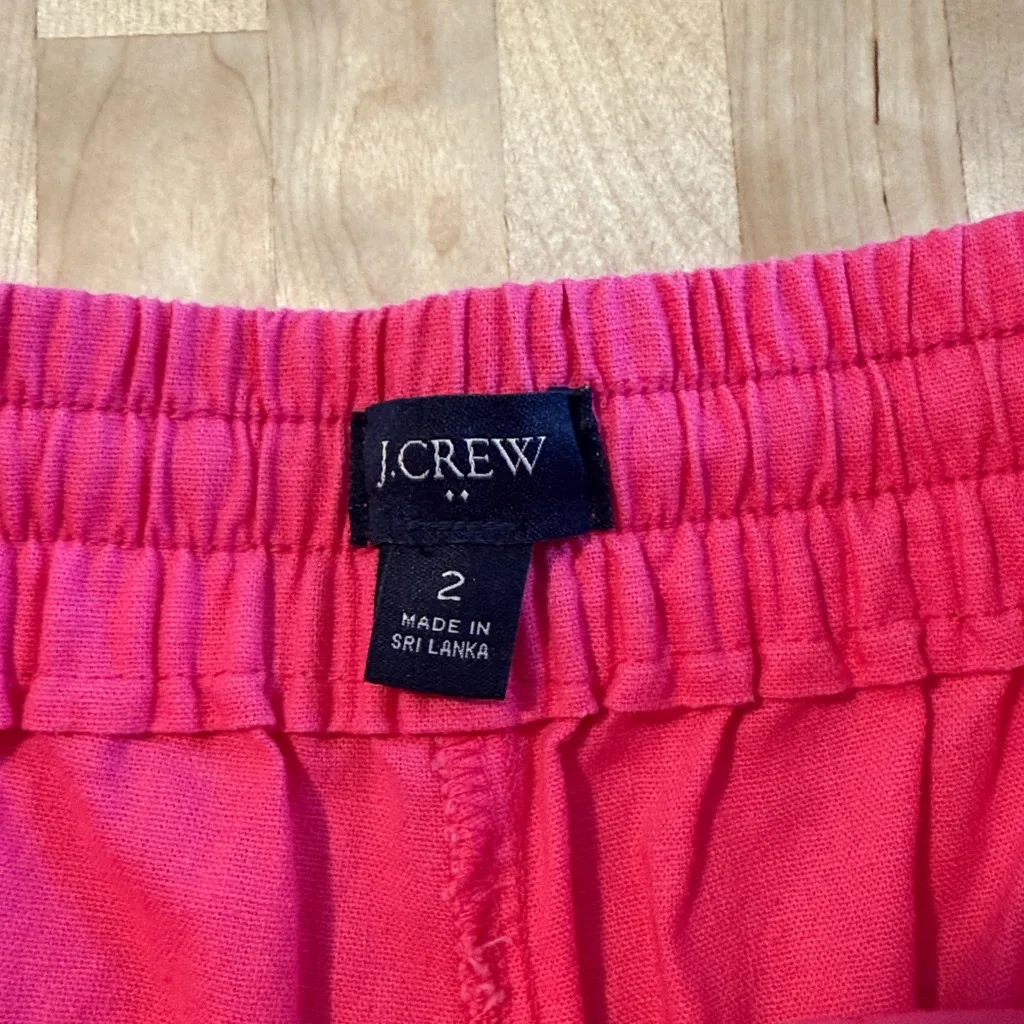 J. Crew Mid-Rise Linen Cotton Ankle Pull On Pant, 2 - Image 6