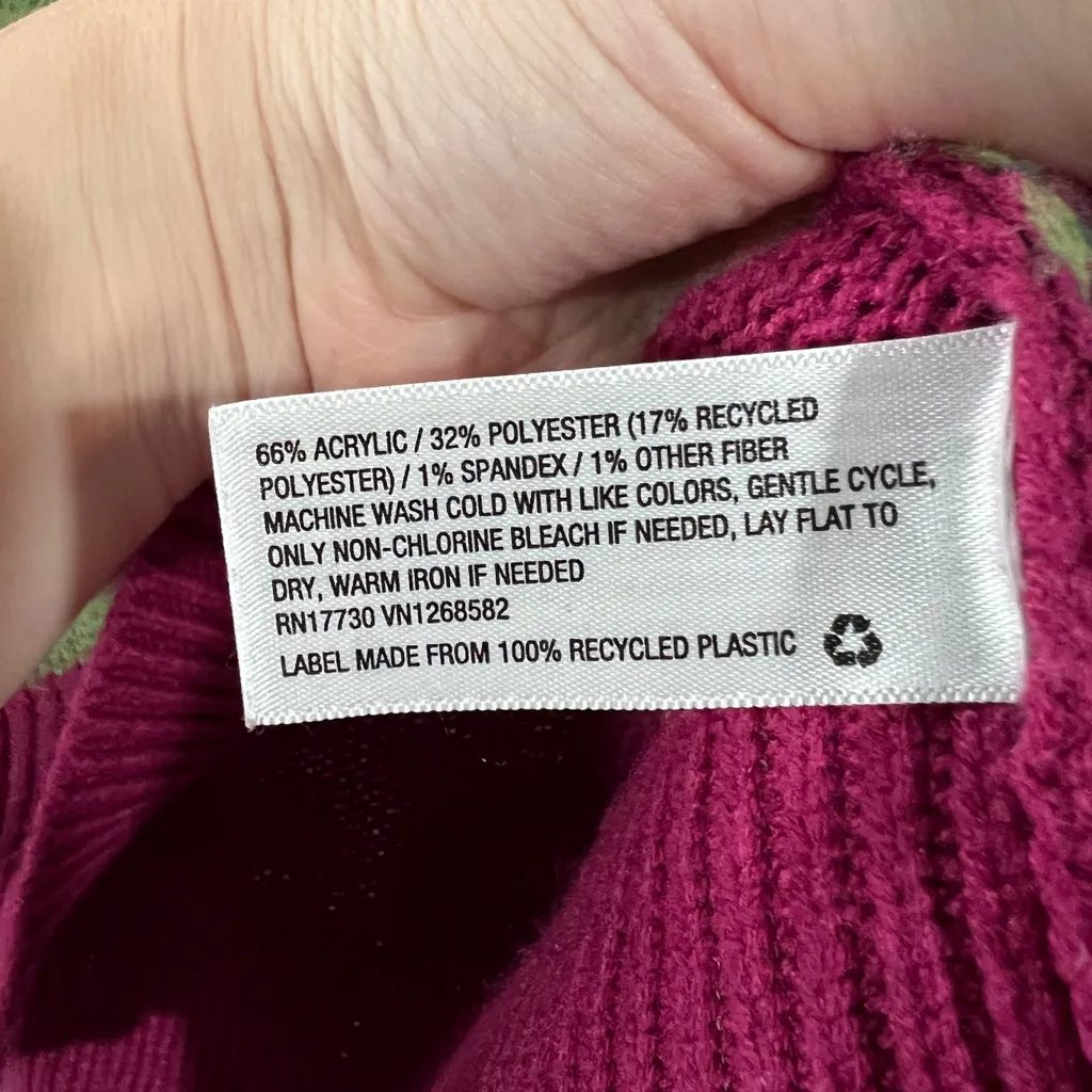 Wild Fable Y2K colorful mountain scenic sky knit crewneck sweater Sz L - Image 6