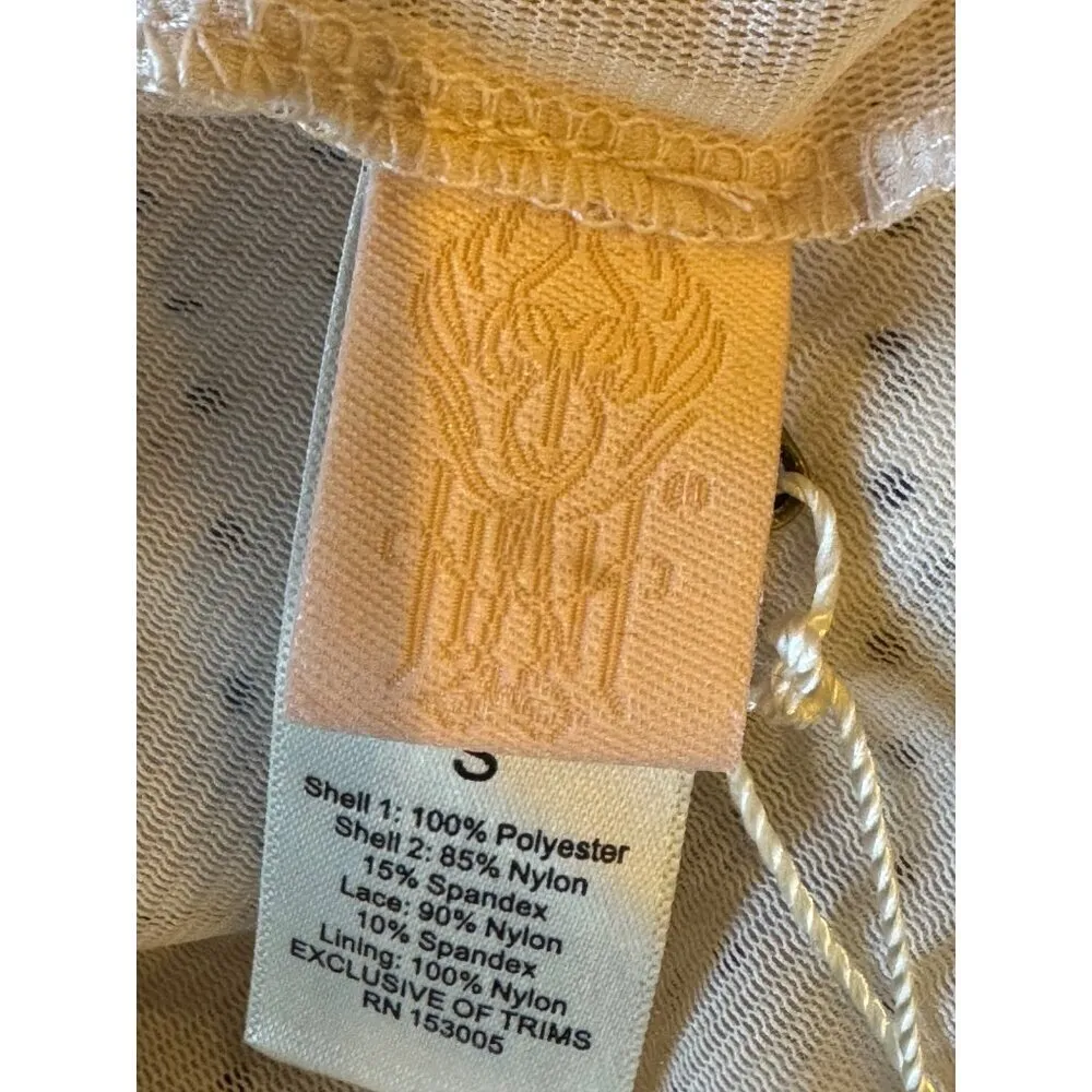 HAH Hot As Hell Bodysuit Women‎ Small Black White Polka Dot Heavy Knecking NWT - Image 11