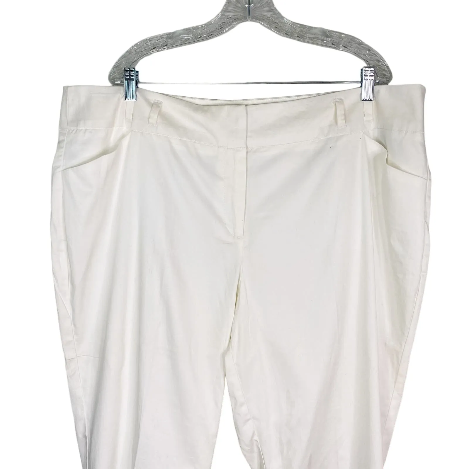 Avenue Studio Pants 22 Cropped Stretch Cream New - Image 4