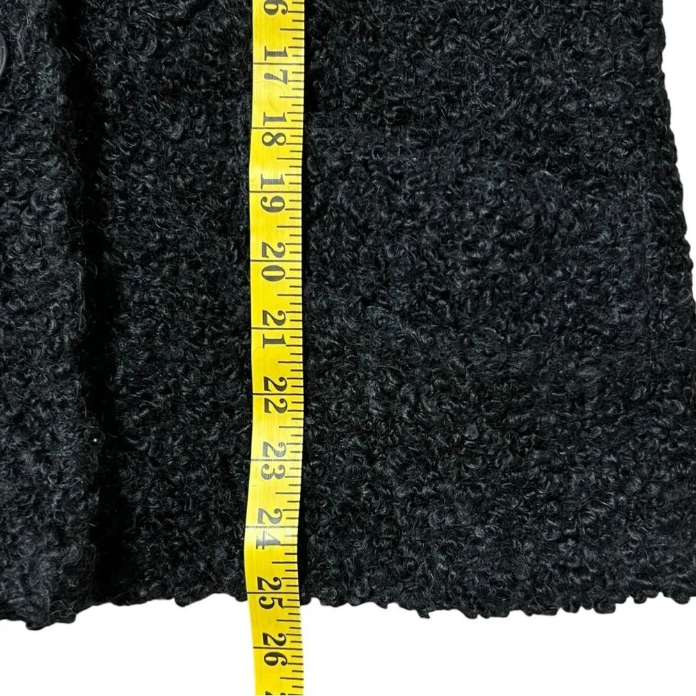 Vintage Faux Persian Lamb Fur Jacket Made in USA Union Label Grandmacore Black - Image 5