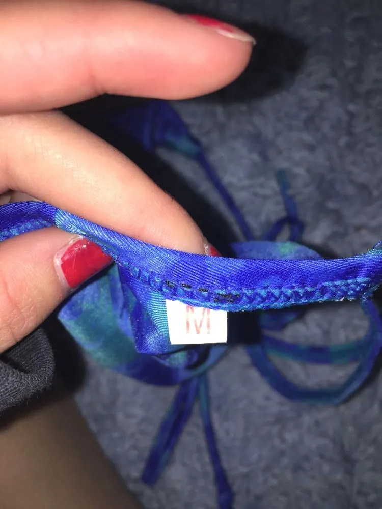 Zaful Blue Tye Dye Bathing Suit - Image 6
