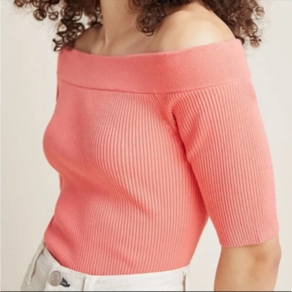 Anthropologie • Minuet Coral Off Shoulder Knit Sweater - Image 27