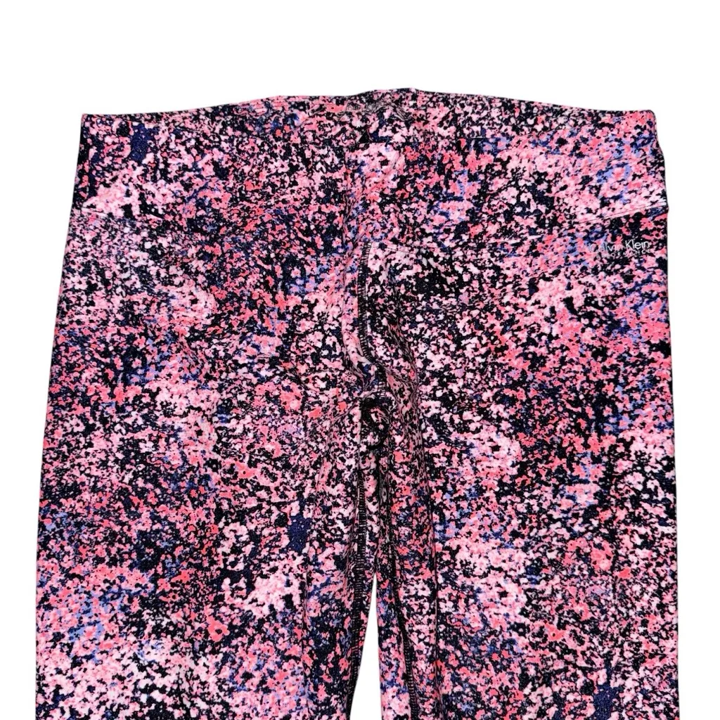 Calvin Klein Performance Pink Paint Splatter Quick Dry Capri Leggings Women’s XL - Image 3