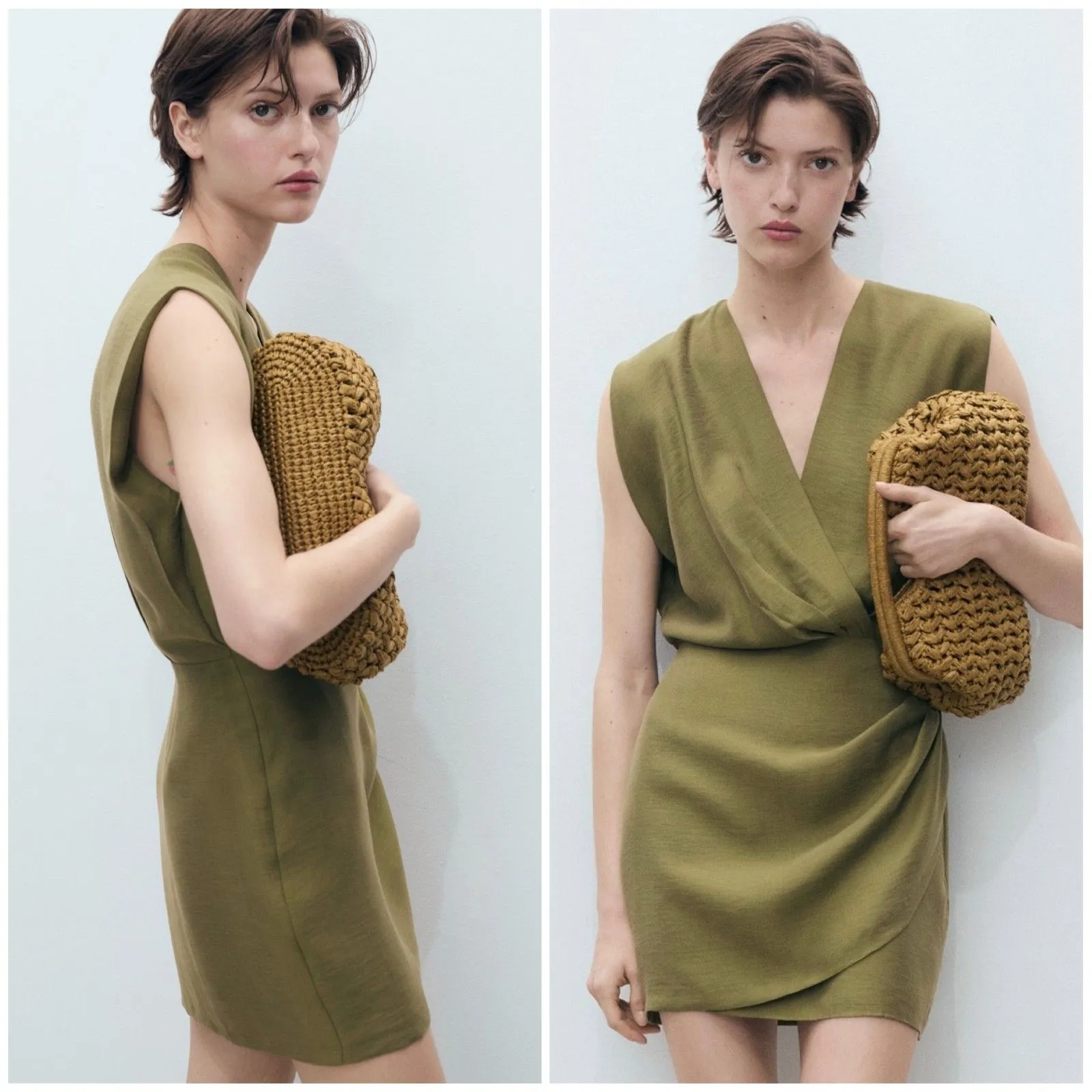 🆕 MNG | Mango Lyocell Draped Wrap Dress - Image 3
