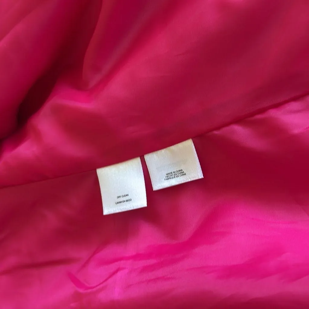 NWT Anne Klein Open Front Textured Gold Button Blazer Large - Image 7