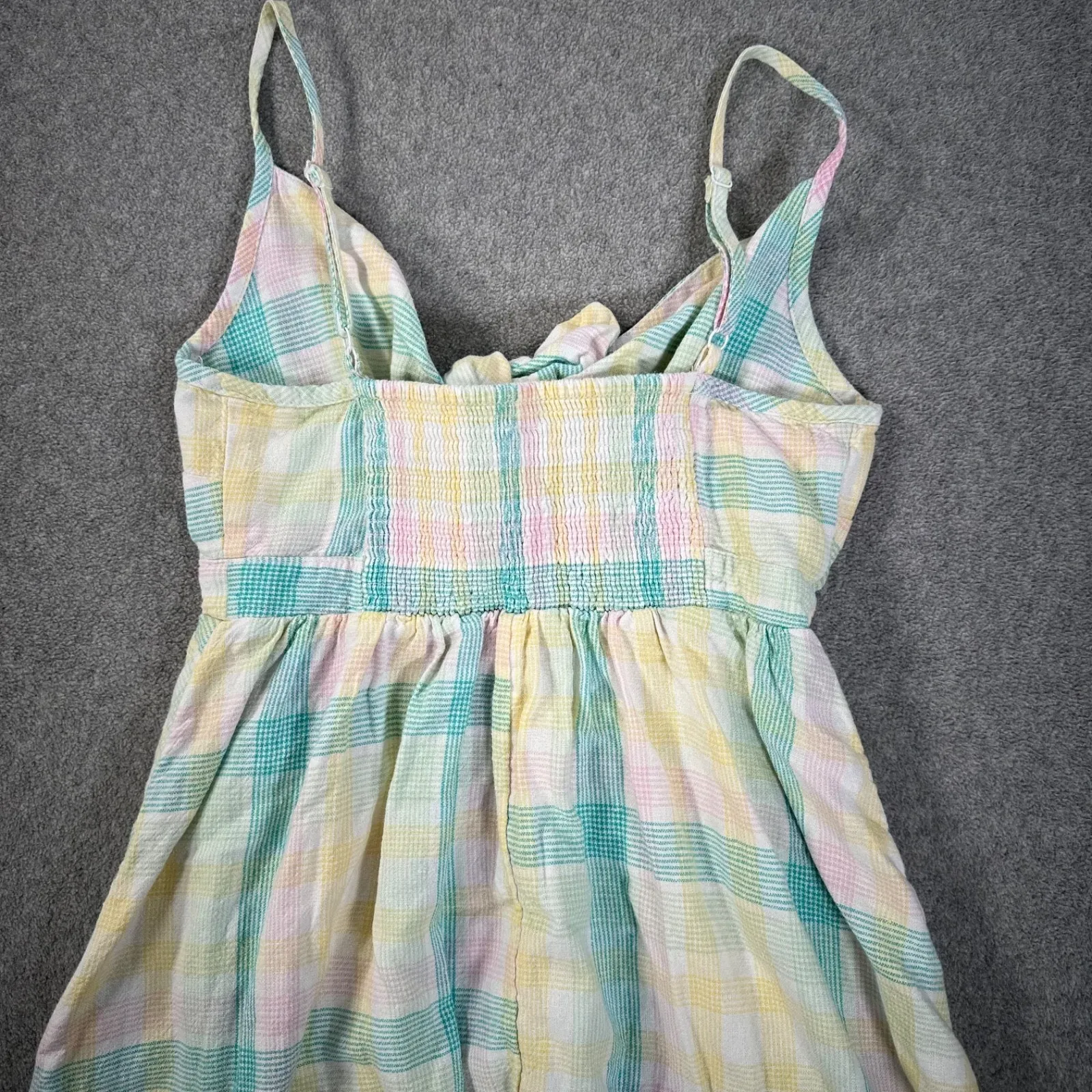Old Navy Women Fit & Flare Tie-Front Smocked Mini Cami Dress Size XS Pastel - Image 10