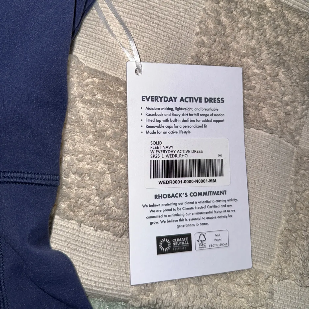 NWT Rhoback Everyday Active Dress in Fleet Navy size M Blue Size M - Image 2